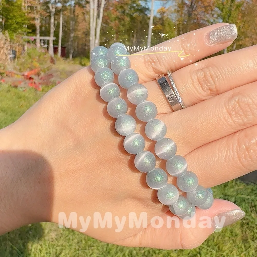Selenite Bracelet 8mm - Picture 2 of 5